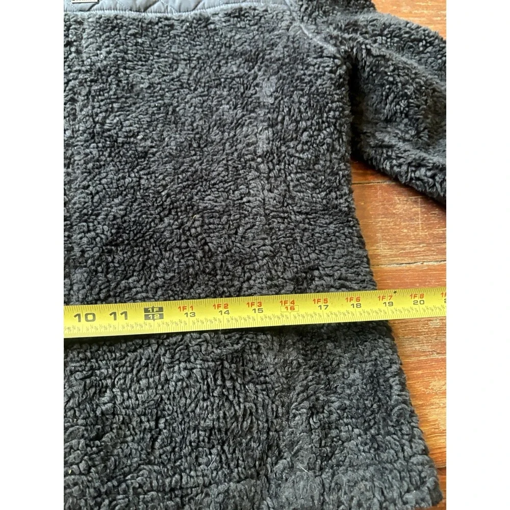PrAna Women's Sweater Sherpa Black Fleece Full Zip Size Medium